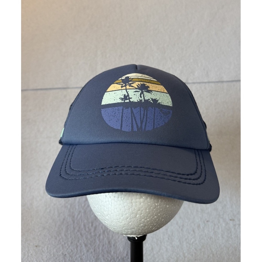 Roxy Dig This Trucker Hat Blue Sunset Snapback Adjustable Mesh Cap Retro Style